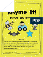 Rhyme It Picture Cards Rhyming Activity