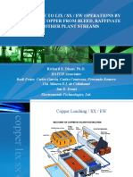 Adding Value To Lix SX Ew Operations by Recovering Copper From Bleed, Raffinate and Other Plant Streams