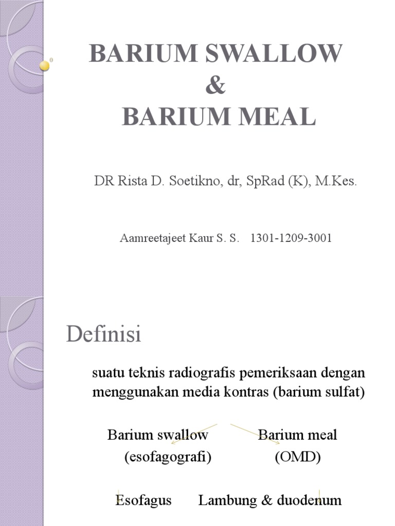 Indikasi dan Kontraindikasi Barium Swallow | PDF | Sains & Matematika