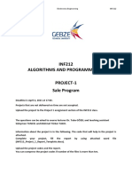 INF212 Algorithms and Programming Ii Project-1 Sale Program