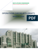 CAC Operations Checklists March 2020