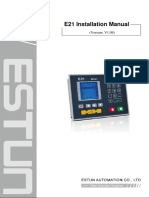 Press Brake Estun E21 Installation Manual