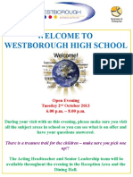 Westborough High School Open Evening - Discover Our Subjects