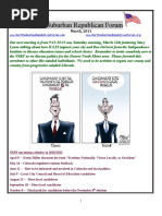 North Suburban Republican Forum: March, 2011