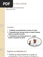 Menu NG Pagkain | PDF