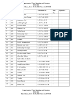 Seating Plan 2018-19, IInd Sem