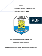 Artikel: Menyikapi Vaksinasi Menilik Cara Pandang 'Bukan' Prioritas Utama