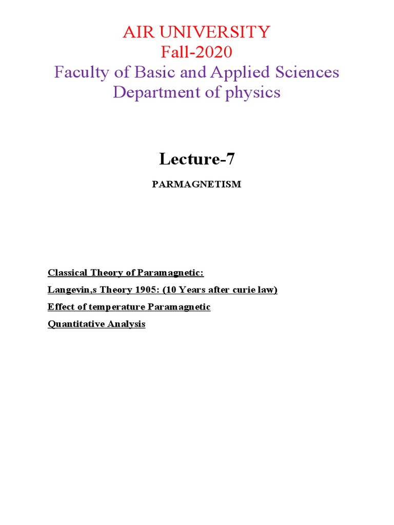 Quantitative Analysis of Langevin's Theory of PDF