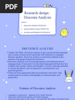 Research Design: Discoure Analysis