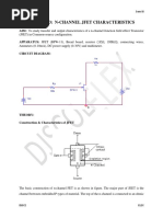 Experiment 3: N-Channel Jfet Characteristics: ED Sem Iii