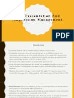 Self Presentation and Impression Management