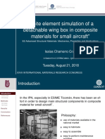 Finite Element Simulation of A Detachable Wing Box in Composite Materials For Small Aircraft