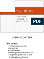 Medical Physics: Capactors Lecture # 8 Cmplete Notes
