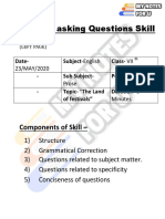 Fluency in Asking Questions Skill