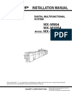 Installation Manual: MX-M904 MX-M1054 MX-M1204