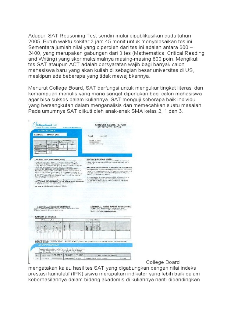 Panduan Lengkap Tes SAT di Indonesia | PDF | Karier & Perkembangan ...