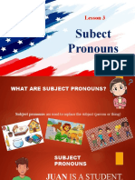 Lesson 3 on Subject Pronouns