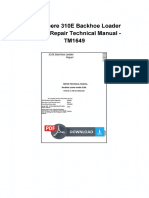 John Deere 310E Backhoe Loader Service Repair Technical Manual - TM1649 DWL