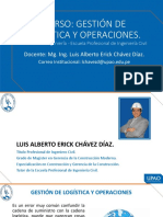 Curso: Gestión de Logística Y Operaciones.: Docente: Mg. Ing. Luis Alberto Erick Chávez Díaz