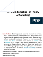 Errors in Sampling