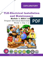TLE-Electrical Installation and Maintenance: Module 1: MELC LO 1