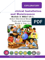 TLE-Electrical Installation and Maintenance: Module 3: MELC LO 1