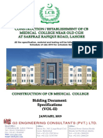 Bidding Document Vol II Specification For CB Medical College 14 02 2019