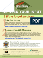 Minsi Lake Greenway & Stewardship Plan Flyer