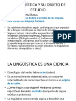 La Lingüística y Su Objeto de Estudio