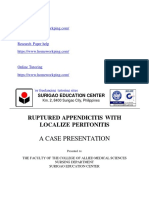 A Case Presentation: Ruptured Appendicitis With Localize Peritonitis