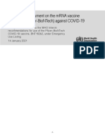 Background Document On The Mrna Vaccine Bnt162B2 (Pfizer-Biontech) Against Covid-19