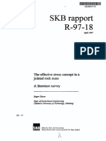 SKB Rapport R-97-18: The Effective Stress Concept in A Jointed Rock Mass A Literature Survey