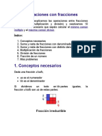 Fracciones: operaciones y problemas resueltos