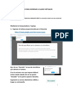 Pasos para Ingresar A Clases Virtuales