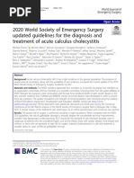 2020 World Society of Emergency Surgery Updated Guidelines For The Diagnosis and Treatment of Acute Calculus Cholecystitis