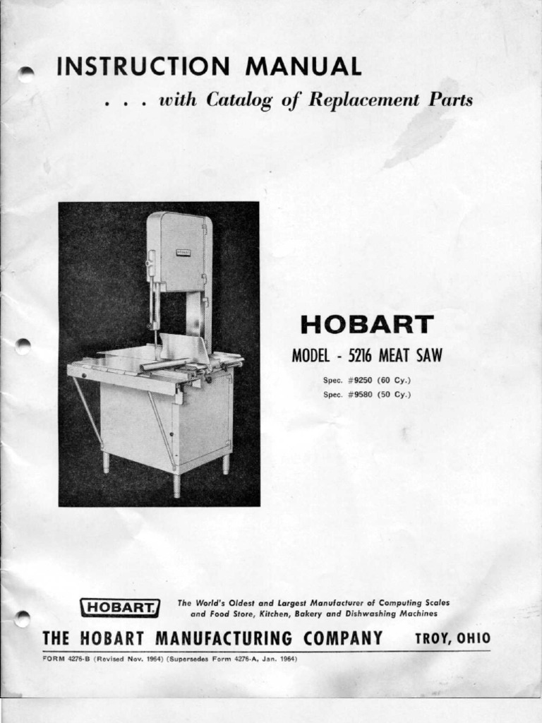 Hobart model 5216 Meat Saw Screw Bearing (Mechanical)