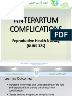 NURS325 05 Antepartum Complication