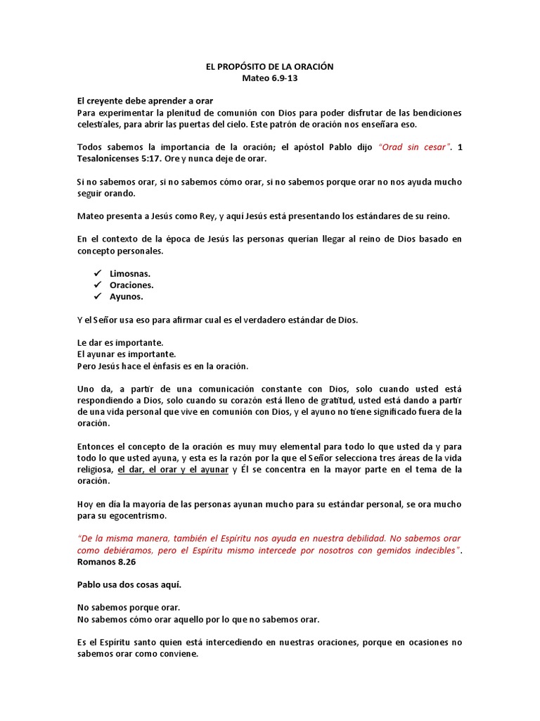 La Importancia de la Oración en la Fe | PDF | Oración | Sobrenatural