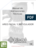 Manual de Instrucciones Técnicas Arco Facial y Articulador de Bio Art
