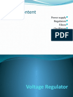 Course Content: Power Supply Regulators Filters Oscillators