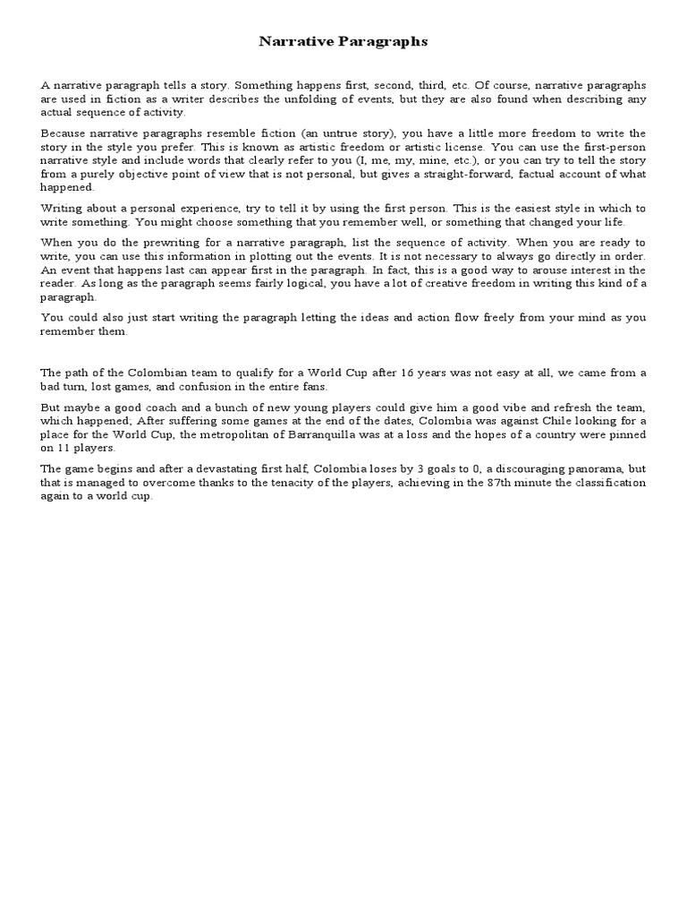 Informative Paragraph | PDF | General Fiction