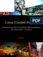 Lima Ciudad Poética: Documento Comision de Educación y Cultura 2020