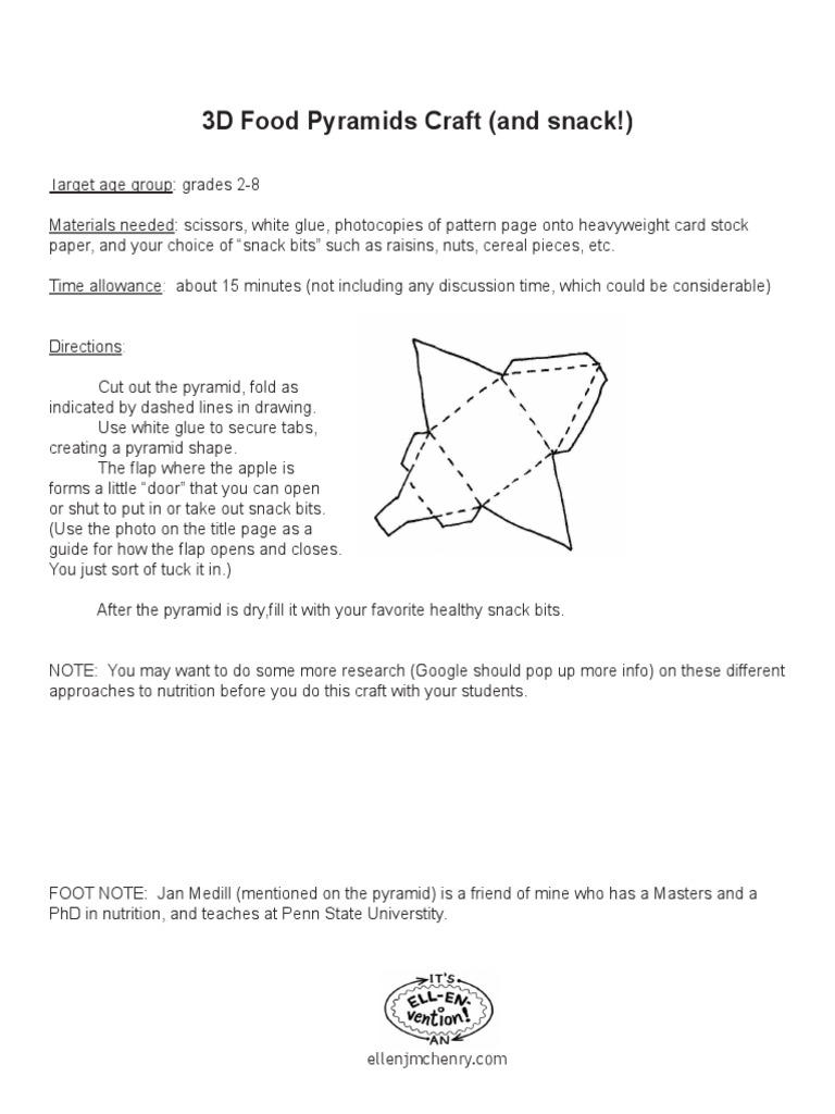 3 D Food Pyramids | PDF