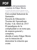 La Teoría Del Pensamiento Complejo de Edgar Morin