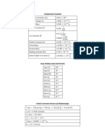 Fundamental Constants: A BCD B H