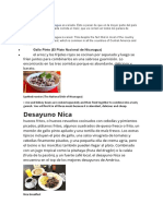 La Gastronomía de Nicaragua