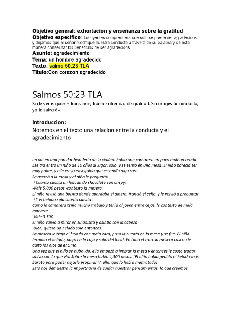 El Poder de la Gratitud en Dios | PDF | David | Salmos