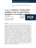 1. Perfeccionismo y Auto-Discapacidad Académica entre Estudiantes Superdotados