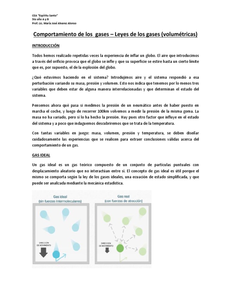 Unidad 1parte 2 Leyes de Los Gases - Ley de Boyle | PDF | Gases | Presión