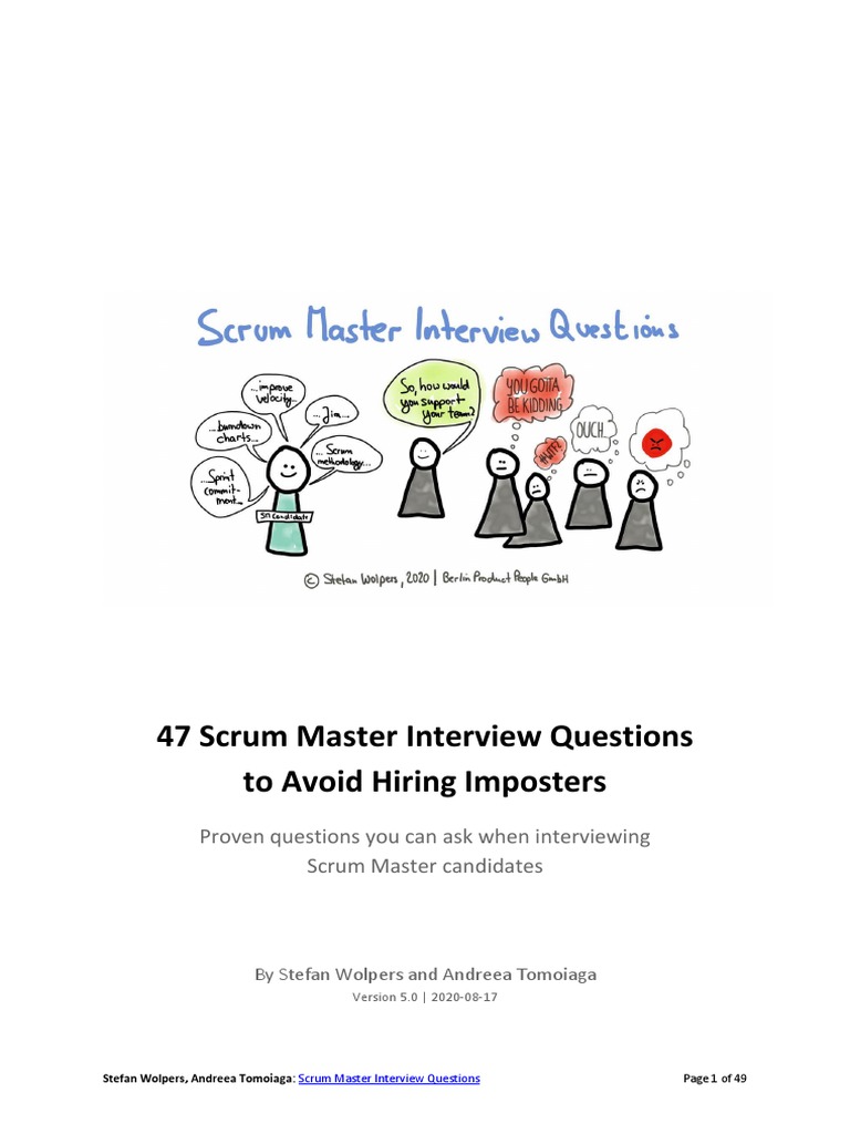 47 Scrum Master Interview Questions Age of Product Com v51 | PDF ...
